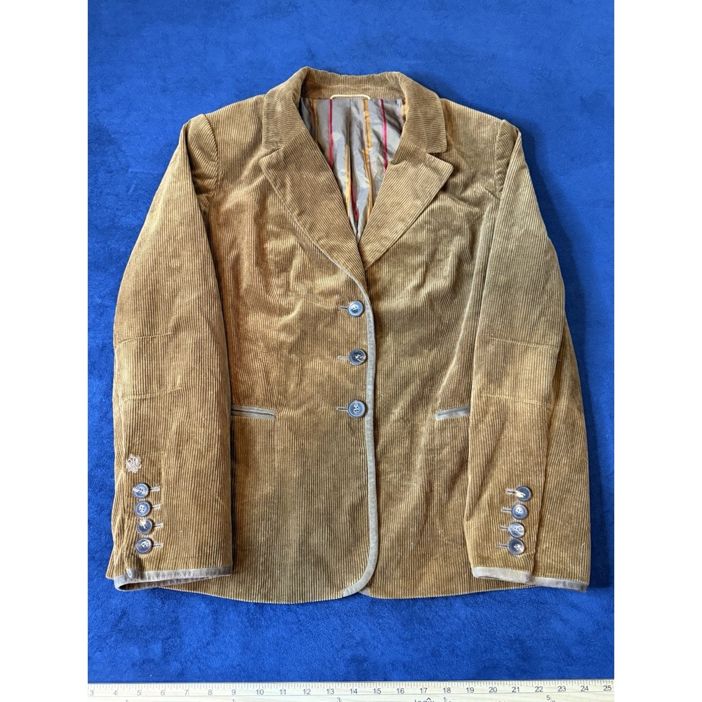 Vtg Kleider Manufaktur Habsburg Corduroy Blazer Brown Tan Women S M